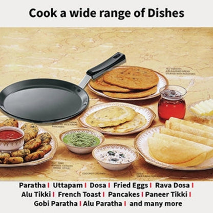 Futura By Hawkis Nonstick Flat Tava 30 cm (Plastic Handle, 4.88 mm Thick) (NFT30P)