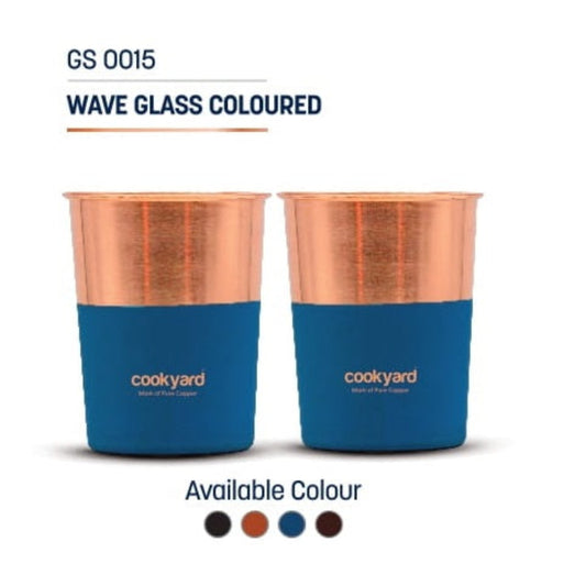 Cookyard Pure Copper Wave  Coloured 2 Set Of Glass