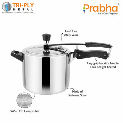 Prabha Stainless Steel Elegant Pressure Cooker