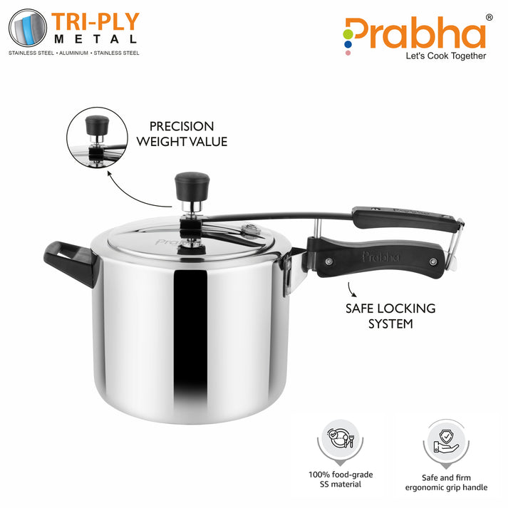 Prabha Stainless Steel Elegant Pressure Cooker