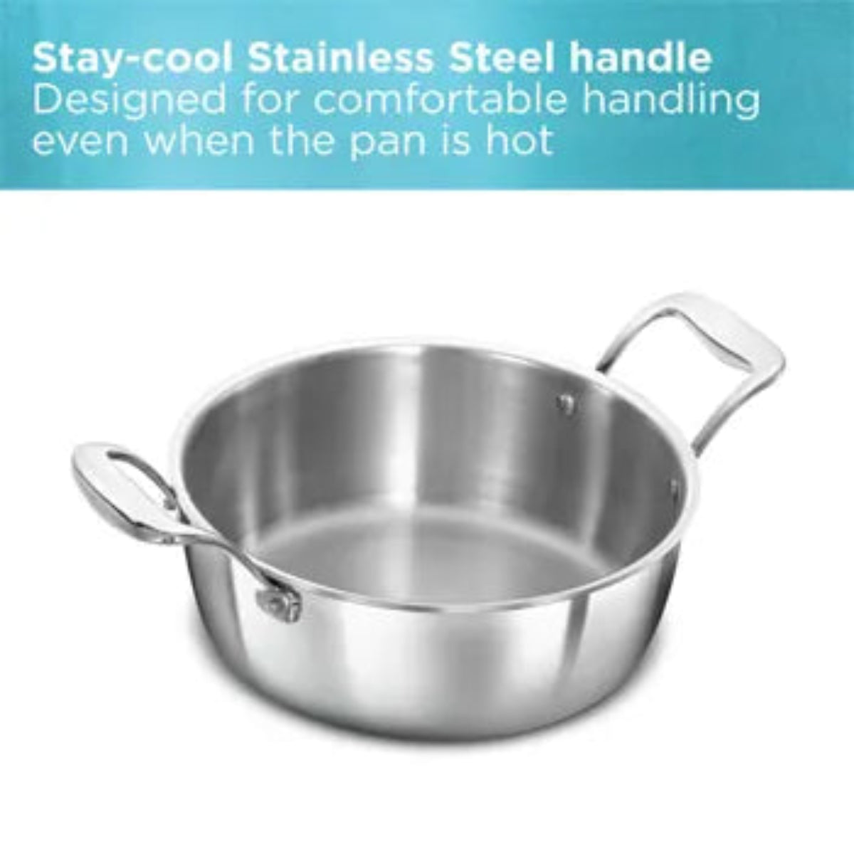 Hawkins SS Tri-ply PRO Cook n Serve Bowl 3 Litre with Stainless Steel Lid