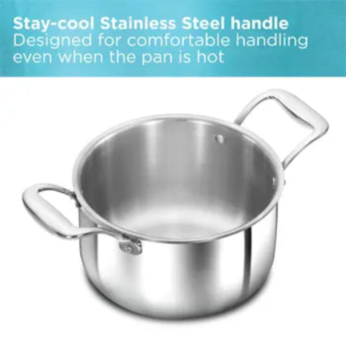 Hawkins Induction Compatible SS Tri-ply PRO Milk Pan 3 Litre with Stainless Steel Lid (PSMP30S)