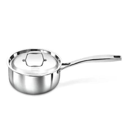 Hawkins Induction compatible SS Tri-ply PRO Sauce Pan 2.5 Litre with Stainless Steel Lid (PSSP25S)