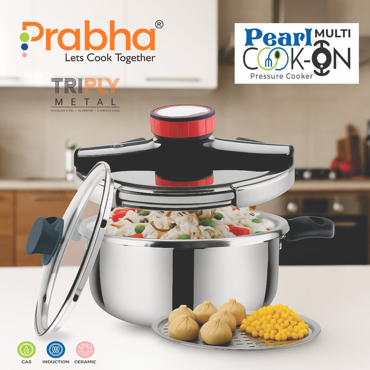 Prabha Triply Pearl Cook On Pressure Cooker