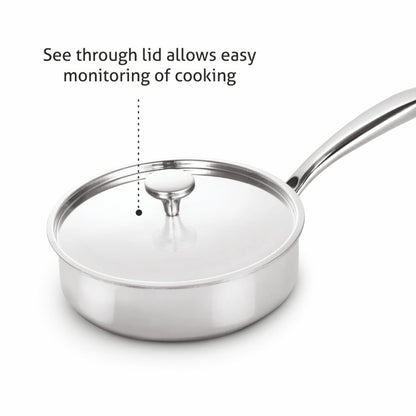Alda Primero Tri-ply Stainless Steel Sauté Pan 24cm (2.5 Ltr)