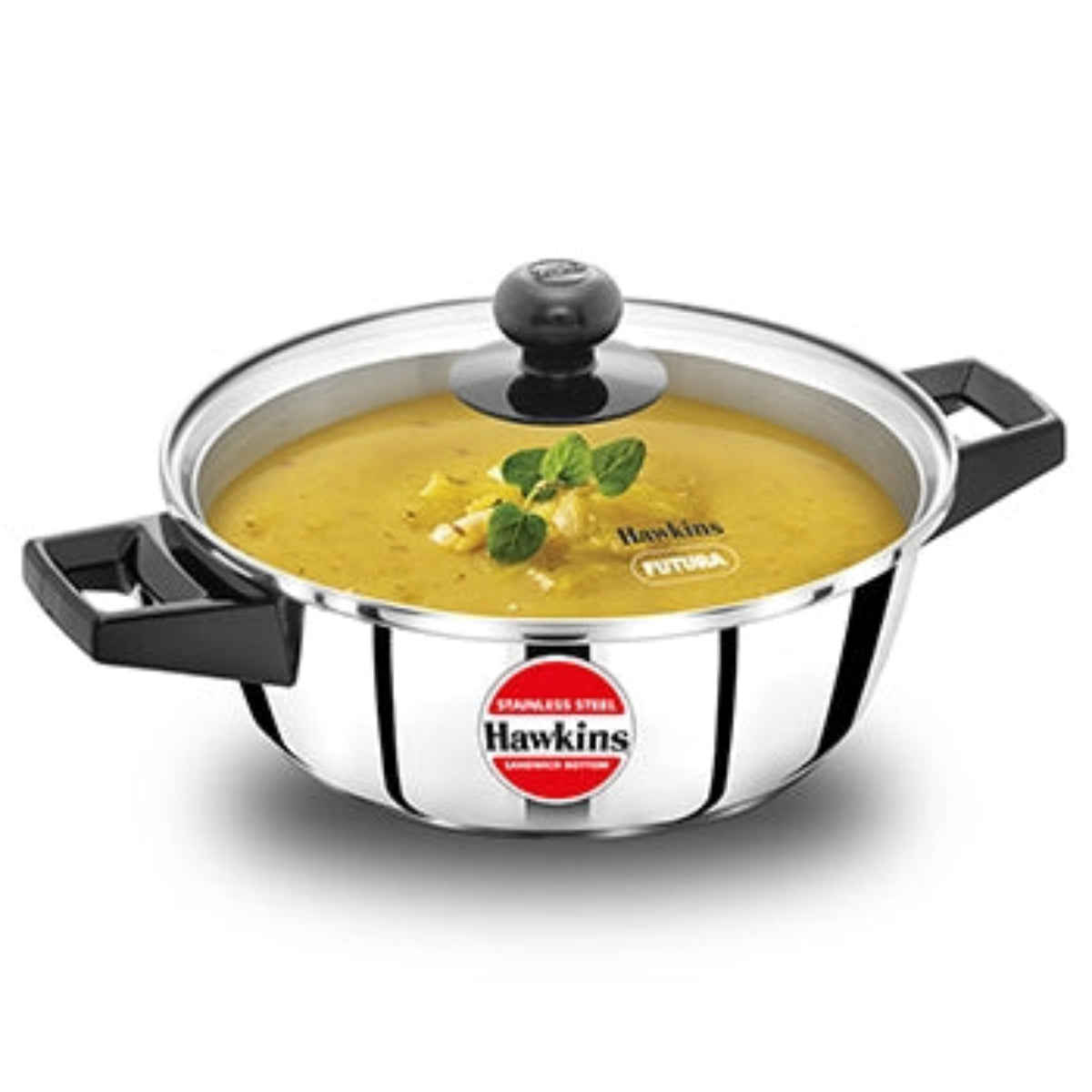 Hawkins Induction Compatible Stainless Steel Cook n Serve Casserole with Glass Lid
