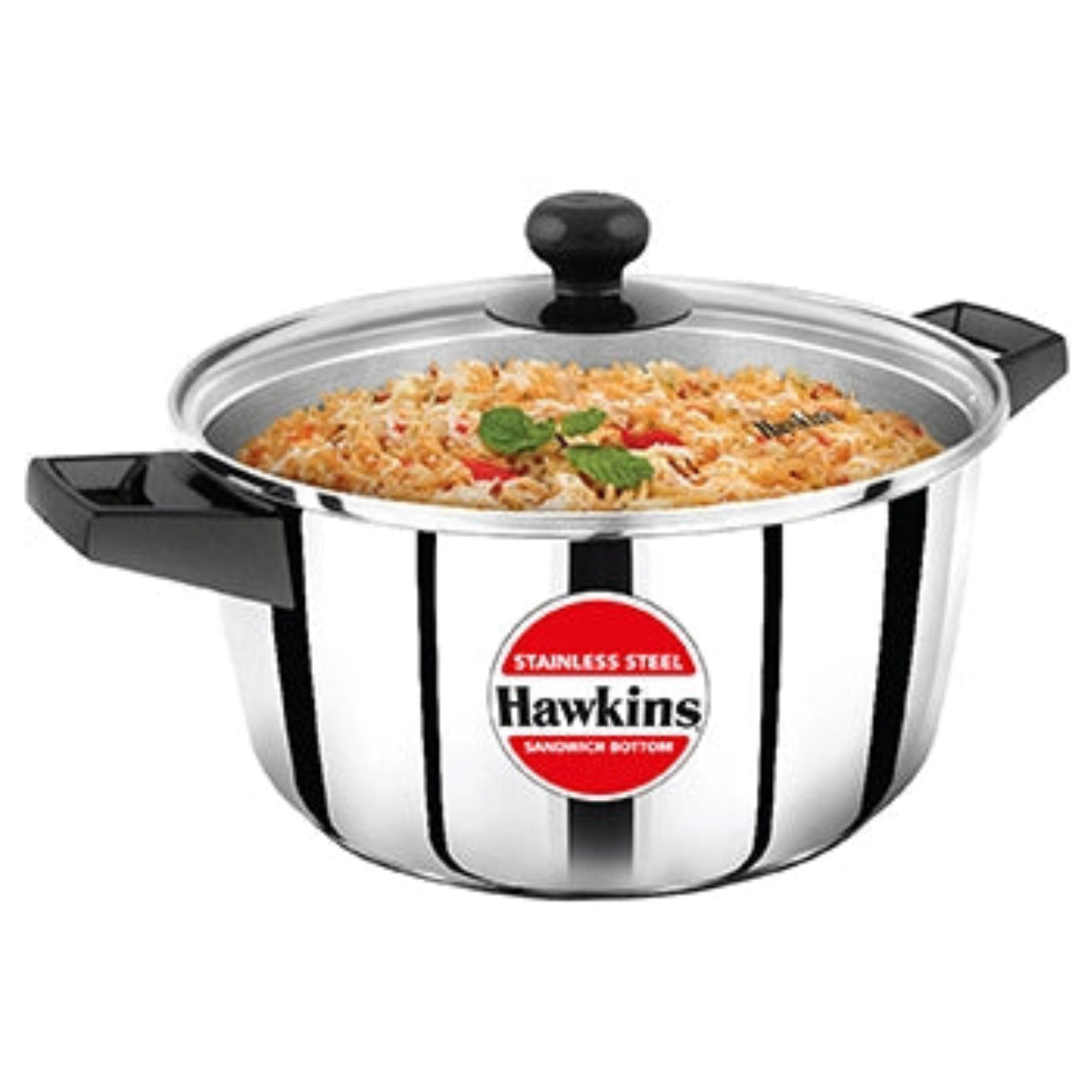 Hawkins Induction Compatible Stainless Steel Cook n Serve Casserole with Glass Lid
