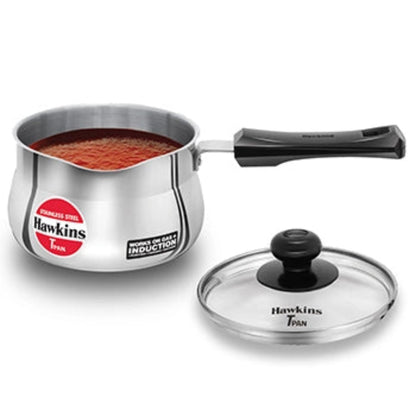 Hawkins Induction Compatible Stainless Steel T Pan 1.5 Litre (4.7 mm Thick)