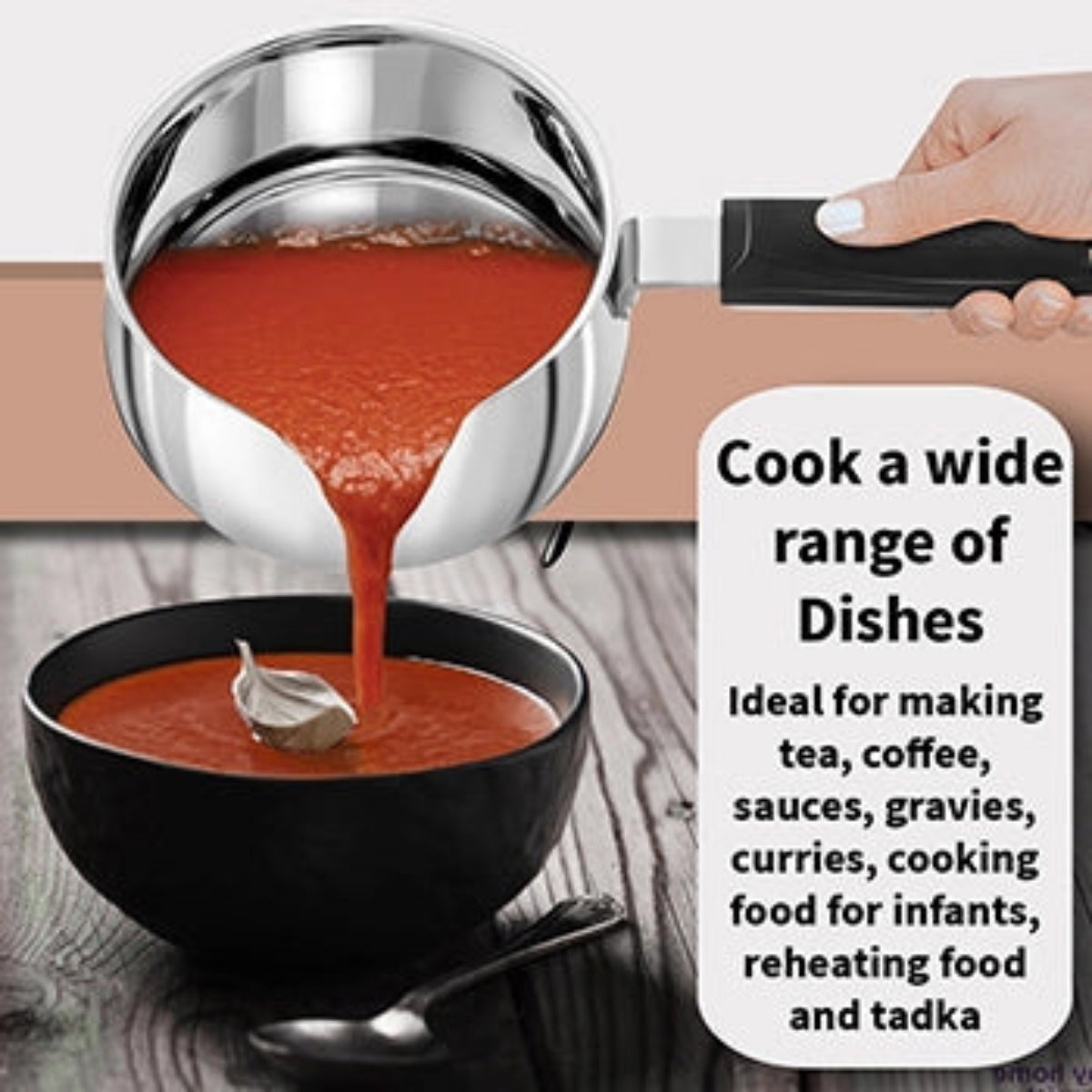 Hawkins Induction Compatible Stainless Steel T Pan 2 Litre