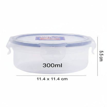 LocknLock Classics Round Food Container with Leak Proof Locking Lid, Clear