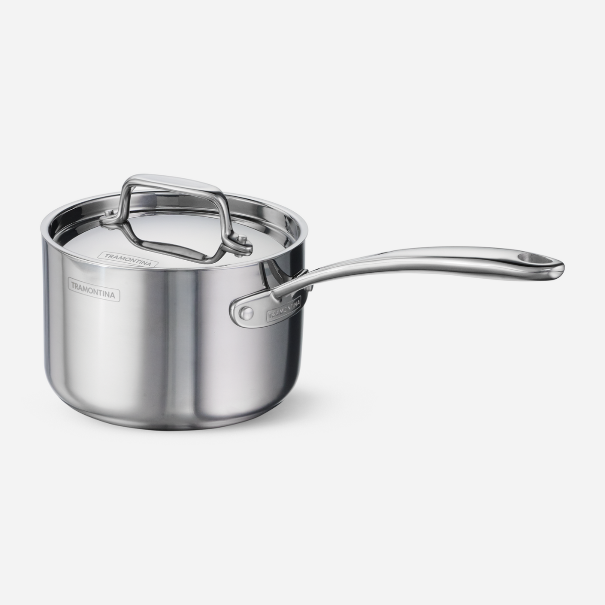Tramontina Fusao EX+ 16cm Ceramic Stainless Steel Tri-Ply Sauce Pan with SS Lid - 2.1L