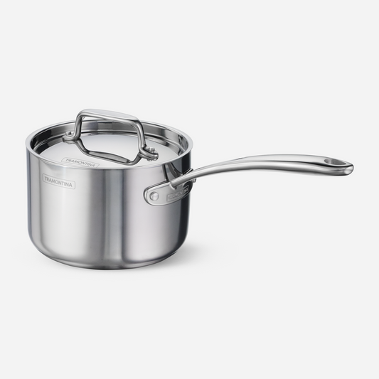 Tramontina Fusao EX+ 16cm Ceramic Stainless Steel Tri-Ply Sauce Pan with SS Lid - 2.1L