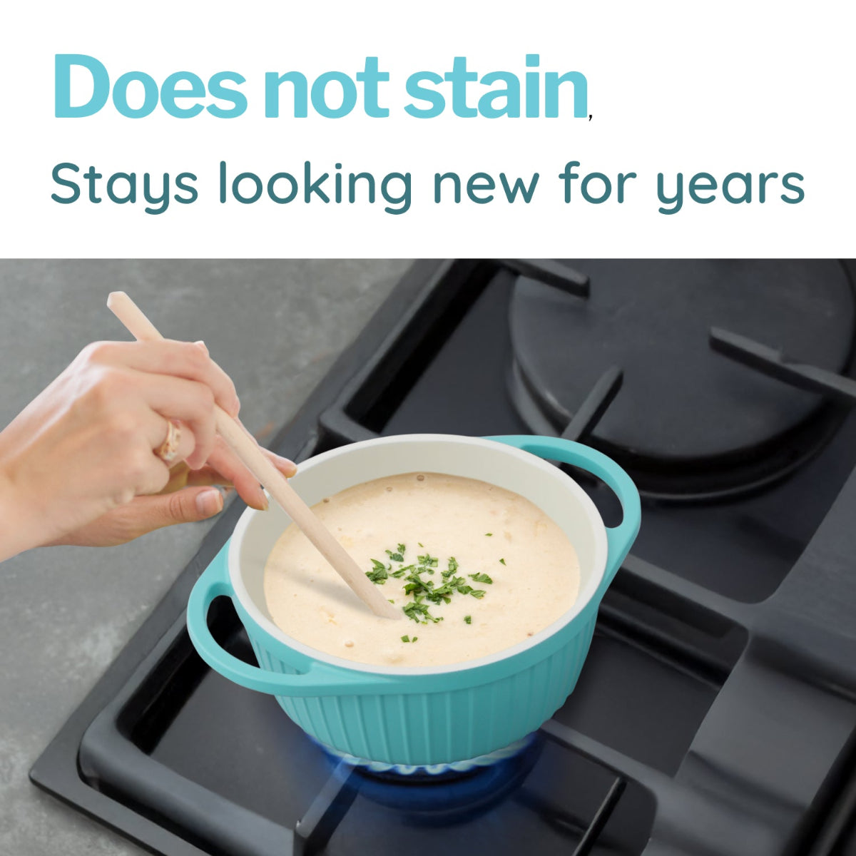 Hawkins Aqua 3-Piece Gift Set of 1.25 Litre Baby Casserole (UBCGP)