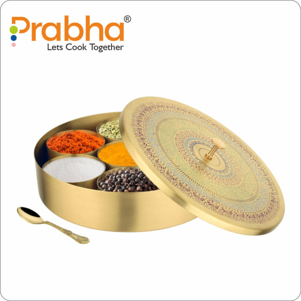 Prabha Ultima Brass Spice Box
