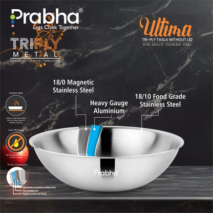 Prabha Ultima Triply Tasla without Lid