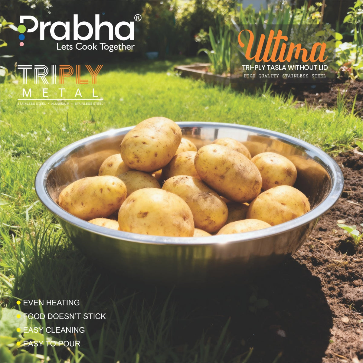 Prabha Ultima Triply Tasla without Lid