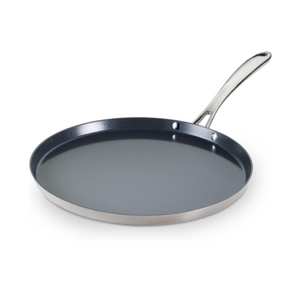 Tramontina Fusao EX+ Ceramic Stainless Steel Tri-Ply Dosa Tawa - 4mm Thick