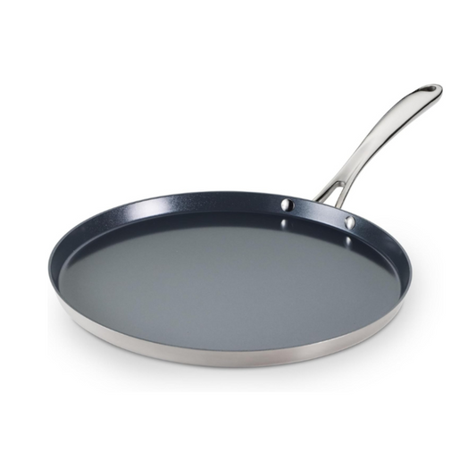 Tramontina Fusao EX+ Ceramic Stainless Steel Tri-Ply Dosa Tawa - 4mm Thick