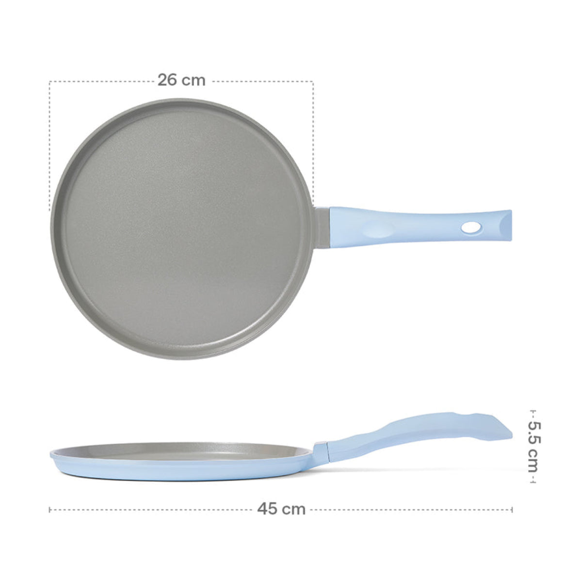 Borosil Vajra Ceramic Flat Tawa 26 & 28 cm