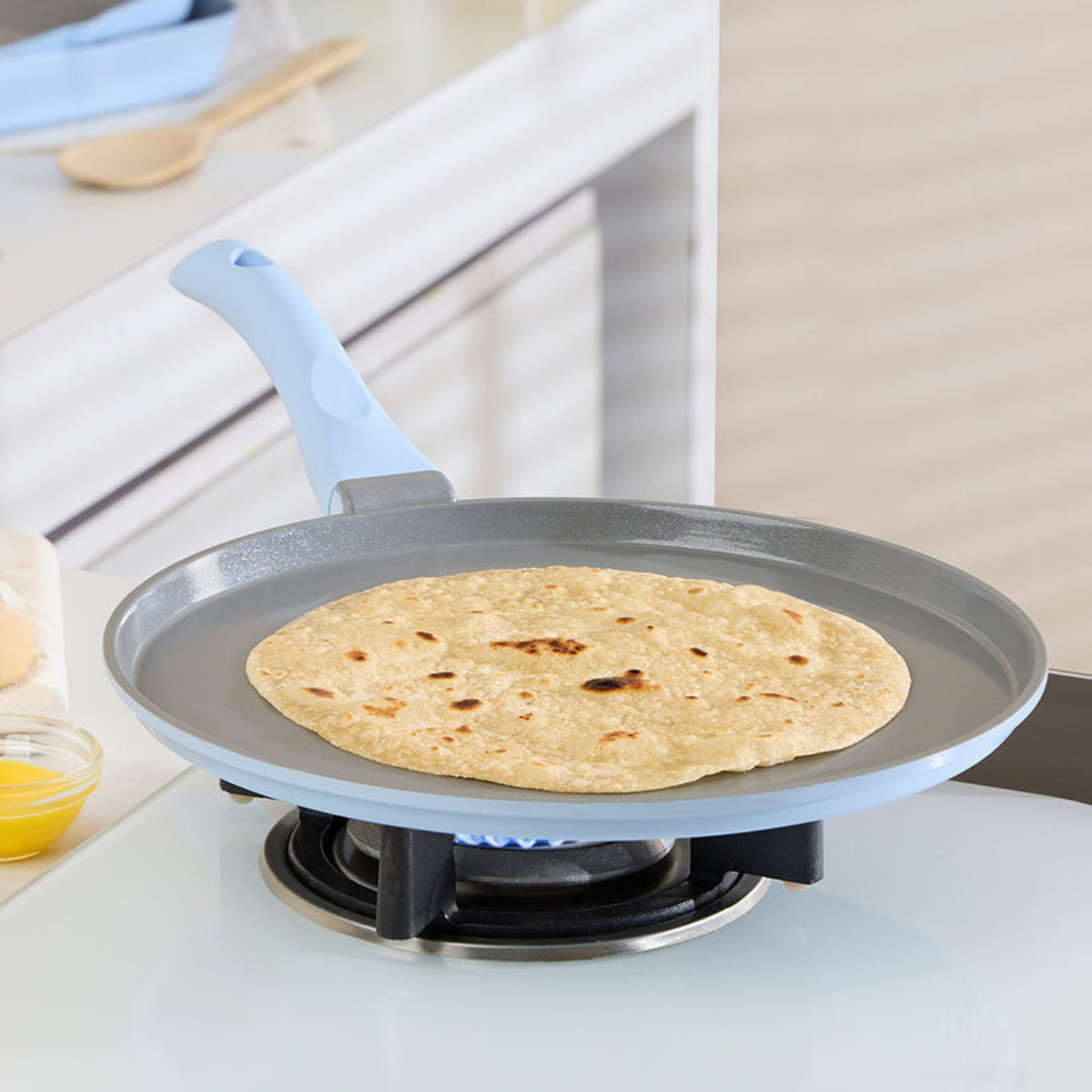Borosil Vajra Ceramic Flat Tawa 26 & 28 cm