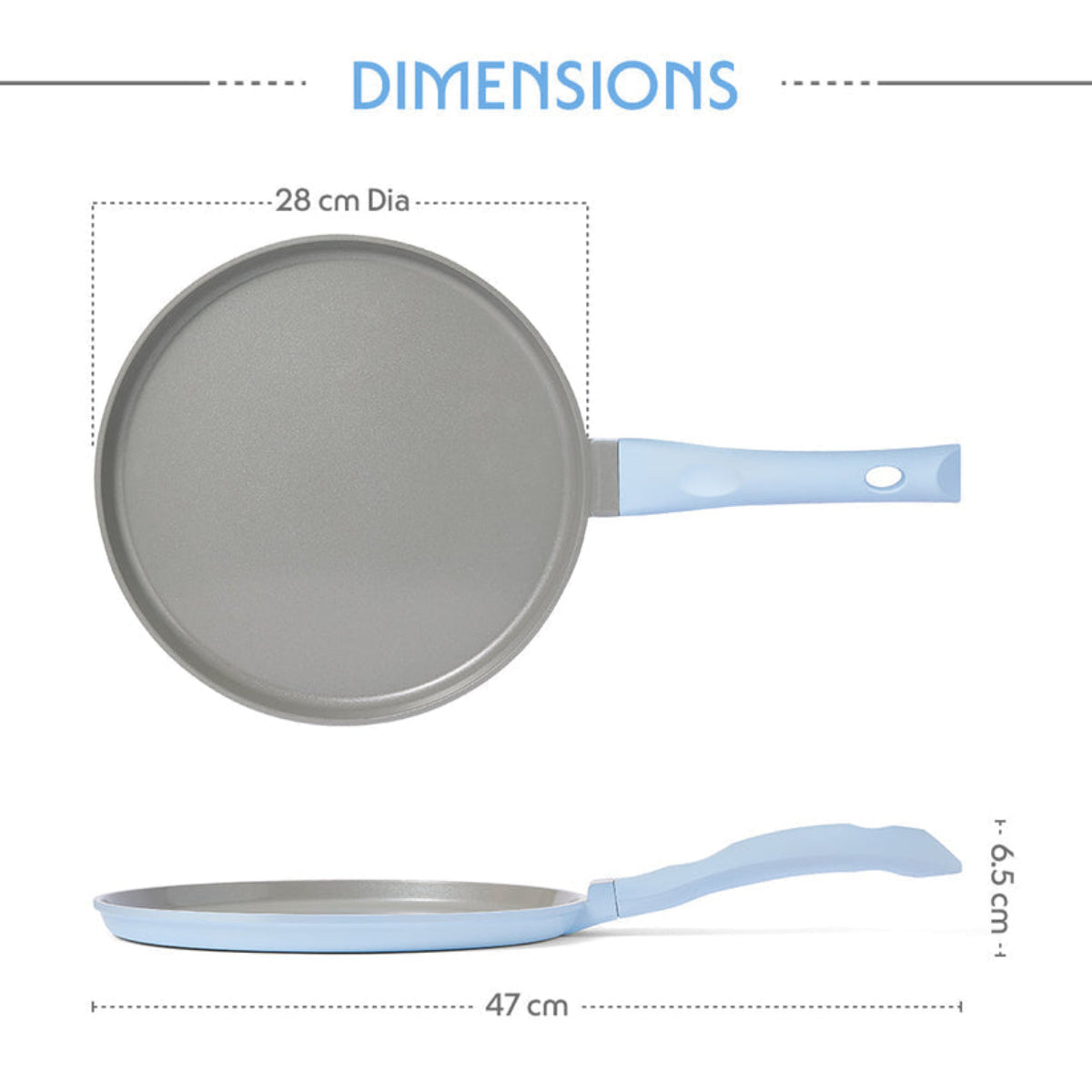 Borosil Vajra Ceramic Flat Tawa 26 & 28 cm