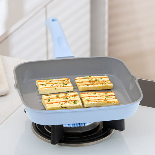 Borosil Vajra Ceramic Square Grill Pan 22cm-1.2L | 24cm-1.84L