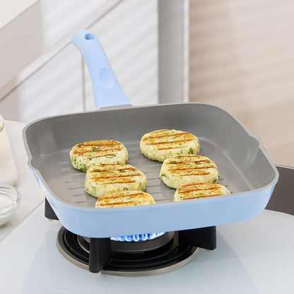 Borosil Vajra Ceramic Square Grill Pan 22cm-1.2L | 24cm-1.84L