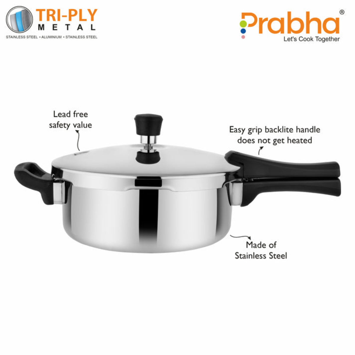 Prabha Triply Whizz Pressure Pan

