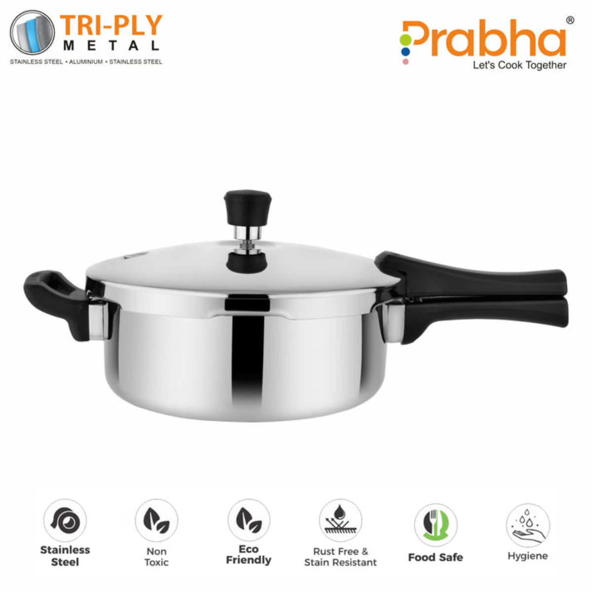 Prabha Triply Whizz Pressure Pan
