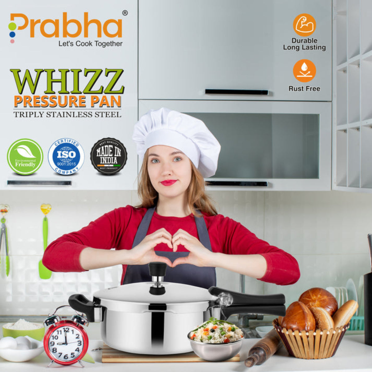 Prabha Triply Whizz Pressure Pan
