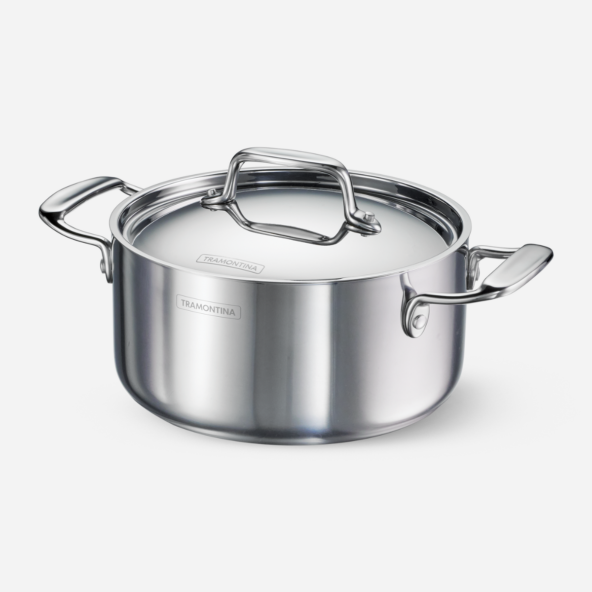 Tramontina Fusao EX+ Ceramic Stainless Steel Tri-Ply Biryani Lagan with SS Lid