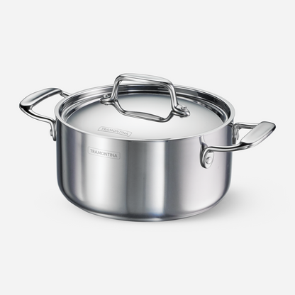 Tramontina Fusao EX+ Ceramic Stainless Steel Tri-Ply Biryani Lagan with SS Lid