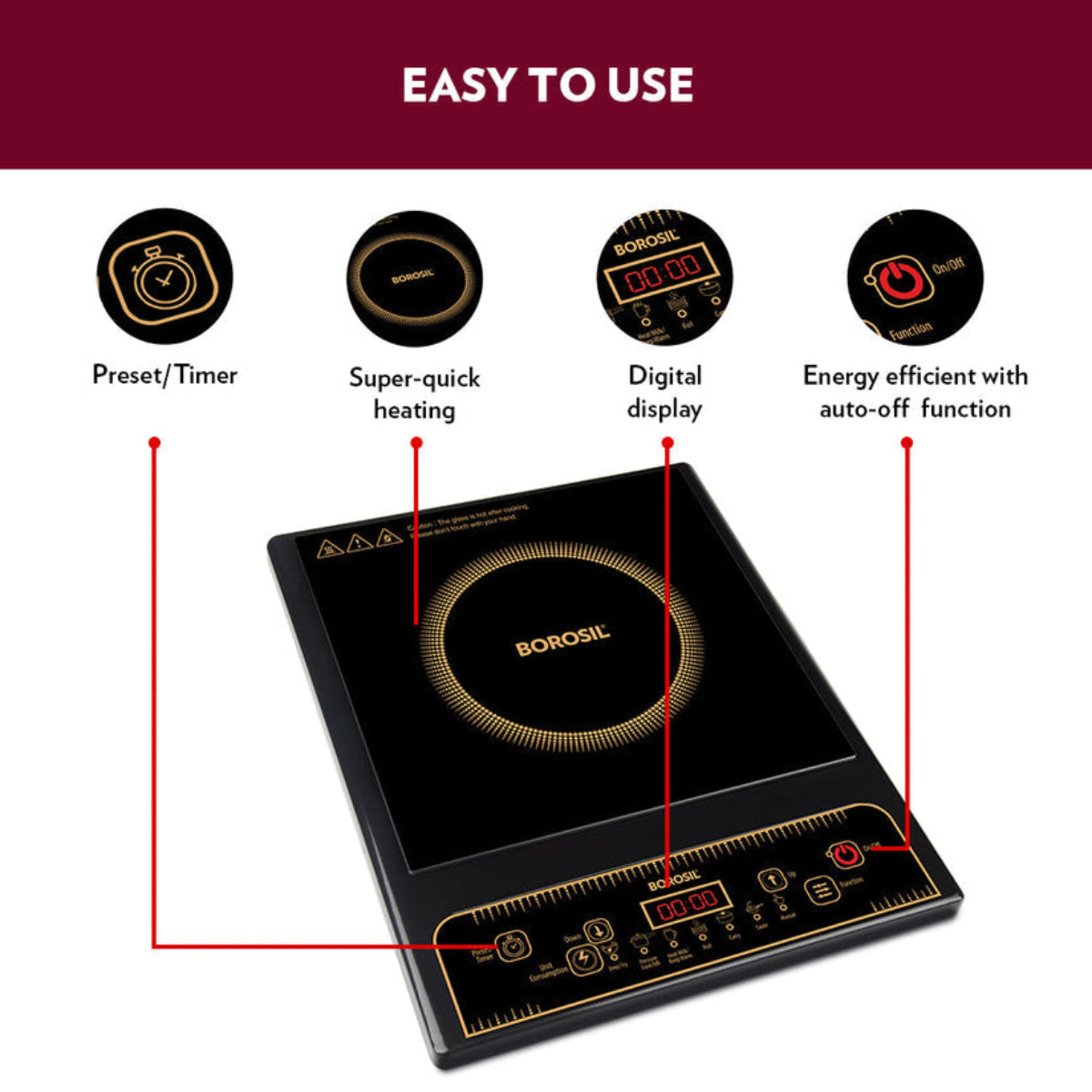 Borosil SmartKook Induction Cooktop PC13