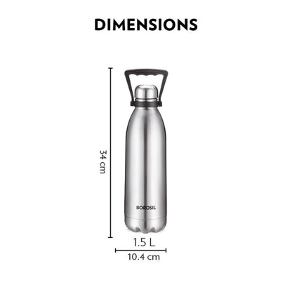 Borosil Bolt Double Wall Bottle| Leak Proof | 24hrs hot/cold