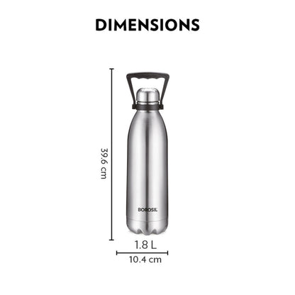 Borosil Bolt Double Wall Bottle| Leak Proof | 24hrs hot/cold