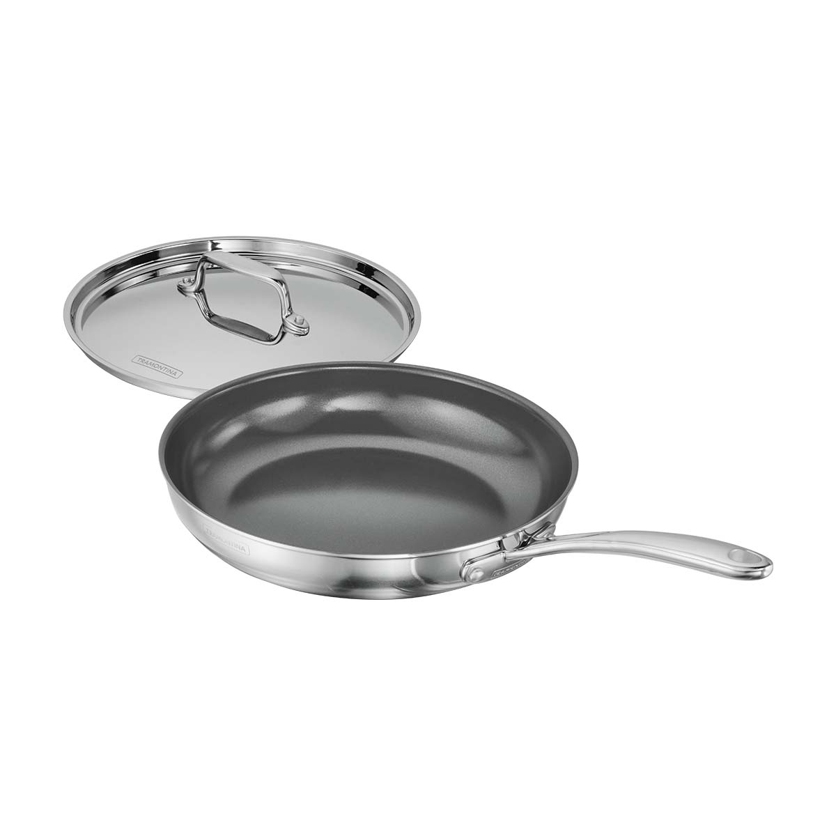 Tarmotina Fusao EX+ Ceramic Stainless Steel Tri-Ply Fry Pan with SS Lid
