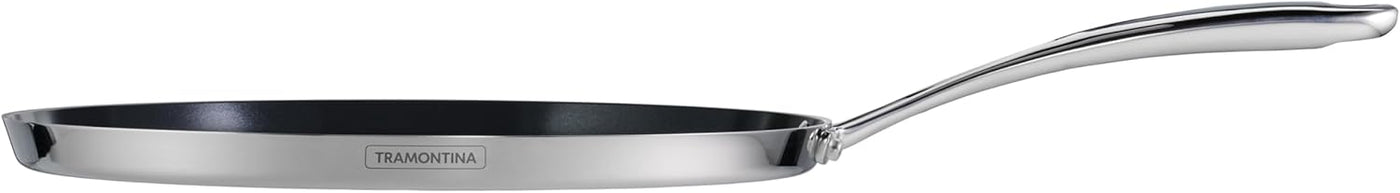 Tramontina Fusao EX+ Ceramic Stainless Steel Tri-Ply Dosa Tawa - 4mm Thick