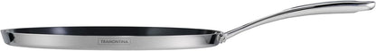 Tramontina Fusao EX+ Ceramic Stainless Steel Tri-Ply Dosa Tawa - 4mm Thick