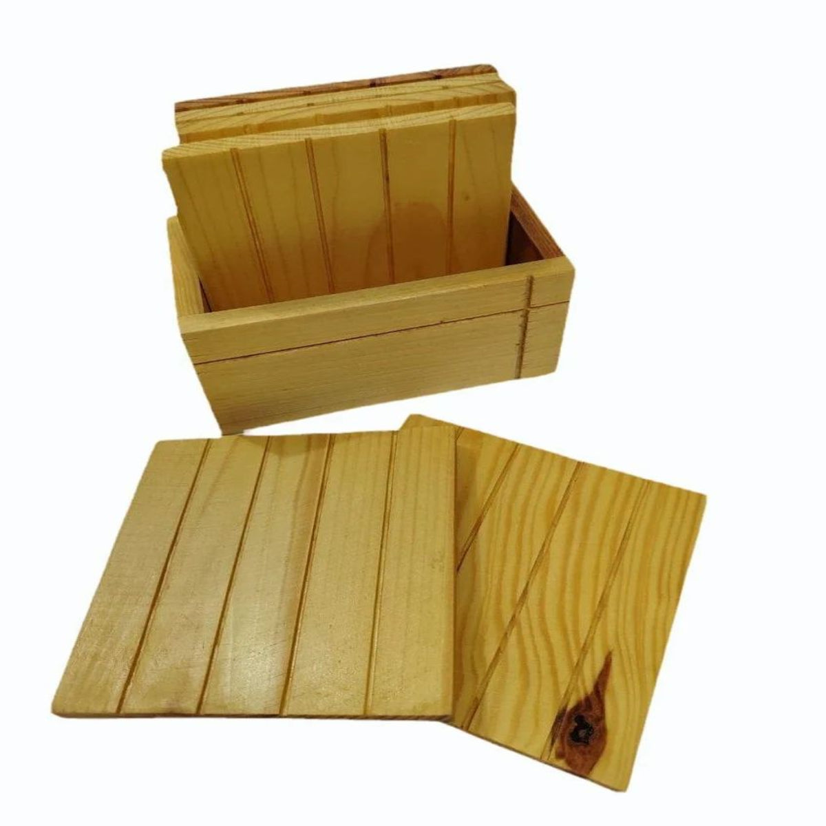 Rewashable Wooden Antique Coasters with Stand | Premium Quality Solid Wood