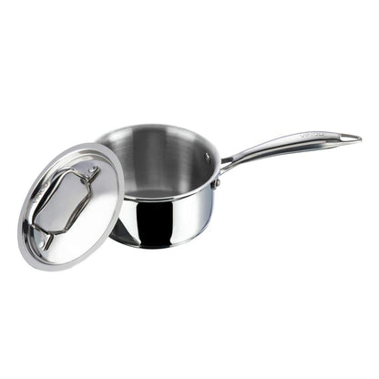 Vinod Platinum Triply Stainless Steel Saucepan 14 cm 1.2 Ltr With Lid PSP14