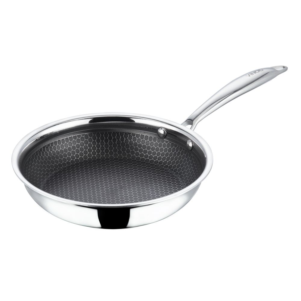 Vinod Platinum X Stainless Steel Nonstick Fry pan 22 cm Induction Friendly PXF22
